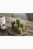 Фонарь для свечи Deluxe Homeart swieca led Oliven Gronne Bloklys, 15 см, зелёный — фото 3