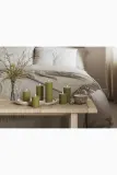 Фонарь для свечи Deluxe Homeart swieca led Oliven Gronne Bloklys, 15 см, зелёный — фото 5