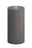 Фонарь для свечи Deluxe Homeart swieca led Gra Bloklys, 20 см, серый — фото 1