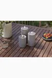 Фонарь для свечи Deluxe Homeart swieca led Gra Bloklys, 20 см, серый — фото 4
