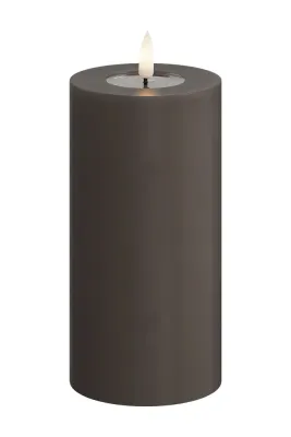 Фонарь для свечи Deluxe Homeart swieca led Mokka Bloklys, 15 см, коричневый