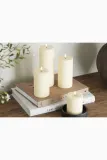 Фонарь для свечи Deluxe Homeart swieca led Cream Bloklys, 15 см, бежевый — фото 5