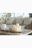 Фонарь для свечи Deluxe Homeart swieca led Cream Bloklys, 20 см, бежевый — фото 2