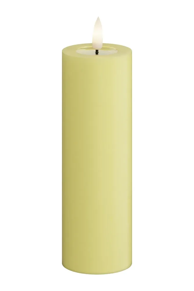 Фонарь для свечи Deluxe Homeart swieca led Lys Gul Bloklys, 15 см, жёлтый