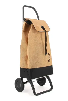 Rolser Сумка-тележка для покупок I-Max Yute Bi 2 Natural, чёрная, 43 л