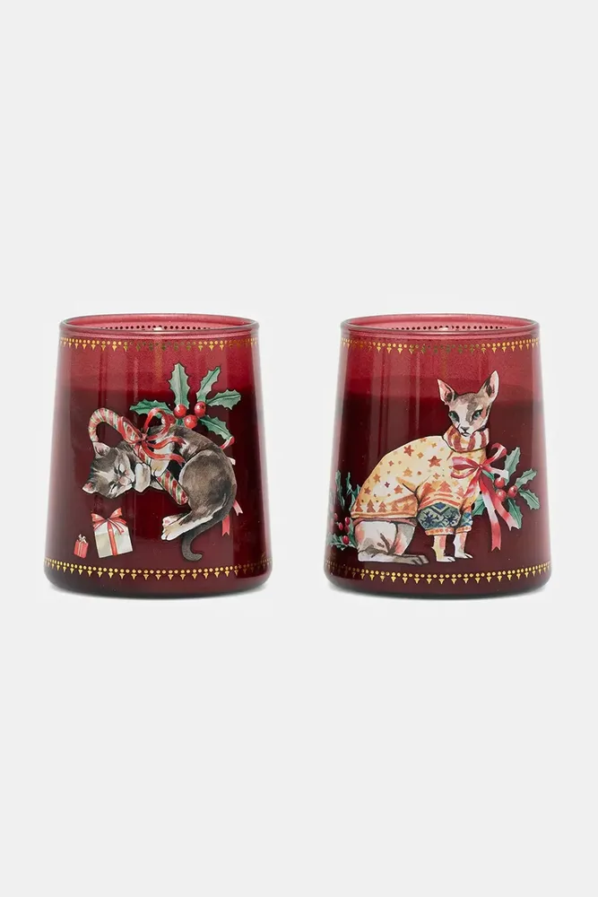 Ароматическая свеча Medicine 2-pack, соевый воск, бордовый