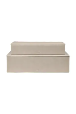 Blomus Sahla Набор коробок для хранения, 2 шт., бежевый, 35 x 25 x 7 и 40 x 30 x 11 см