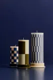 Декоративная свеча HAY dekoracyjna Column Candle 15 x 6,8 x, соевый воск, синий — фото 3