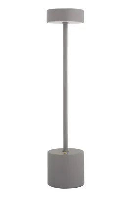 Настольная лампа Leitmotiv bezprzewodowa Ganar 8 x 8 x, текстиль, LED, выс. 37,5 см, серый