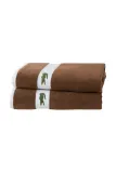 Полотенце банное Lacoste LCASUAL Pecan, хлопок, 70 120 см, коричневый — фото 2