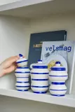 Контейнер для хранения продуктов Bloomingville Maynard 525 / 370 / 325 мл 3-pack, силикон, тёмно-синий — фото 4