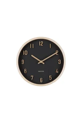 Настенные часы Karlsson KA6116BK, дерево, 22 см