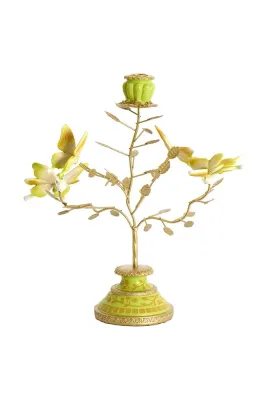 Подсвечник Light & Living, металл, 37,5 см, зелёный