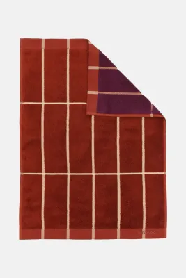 Marimekko Полотенце для лица хлопковое, красная клетка, 50 x 70 см