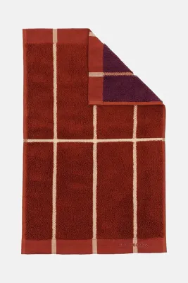 Marimekko Полотенце малое хлопковое, красная клетка, 30 x 50 см