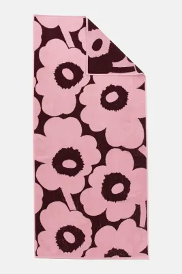 Marimekko Полотенце банное хлопковое, цветочный узор, 70 x 150 см