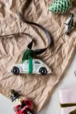 House Doctor Ёлочная игрушка Машинка, стекло, серебристая, 10,5 x 3,5 см — фото 3