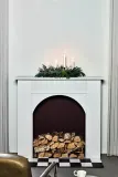 House Doctor Подсвечник декоративный с зелёными листьями, чугунное основание, 80 x 30 см — фото 3
