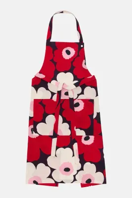 Marimekko Кухонный фартук Unikko, хлопок, 84 x 85 см