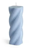 HAY Свеча декоративная Soft Serve спиральная, синяя, 20 x 8 см — фото 1