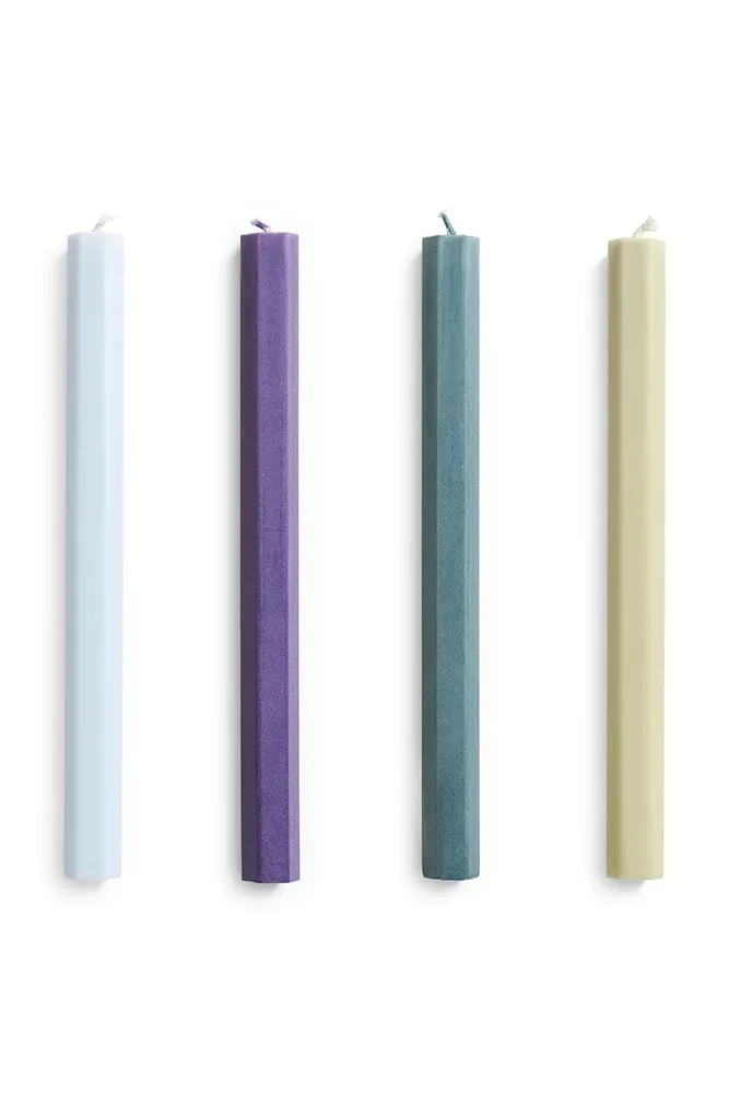 HAY Набор декоративных свечей Square Candle mix, четыре свечи, матовые, 24 см