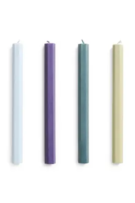 HAY Набор декоративных свечей Square Candle mix, четыре свечи, матовые, 24 см