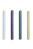 HAY Набор декоративных свечей Square Candle mix, четыре свечи, матовые, 24 см — фото 1