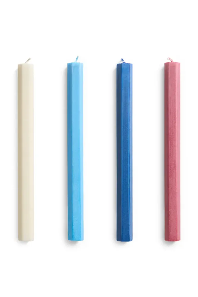 HAY Набор декоративных свечей Square Candle mix, 4 шт., матовые, 24 см