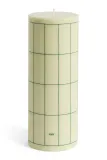 HAY Свеча декоративная Column Candle, бежевая с узором в клетку, 20 x 8 см — фото 1