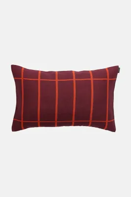 Marimekko Tiiliskivi Наволочка декоративная льняная, бордовая, 40 x 60 см