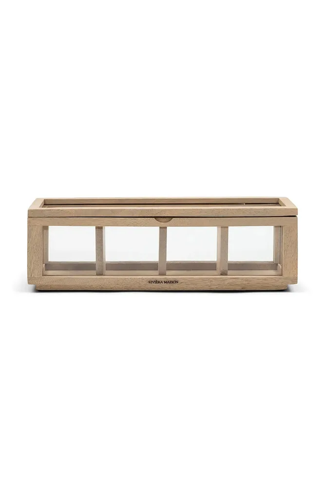 Riviera Maison Коробка для чая из дерева манго, 37 x 12 см